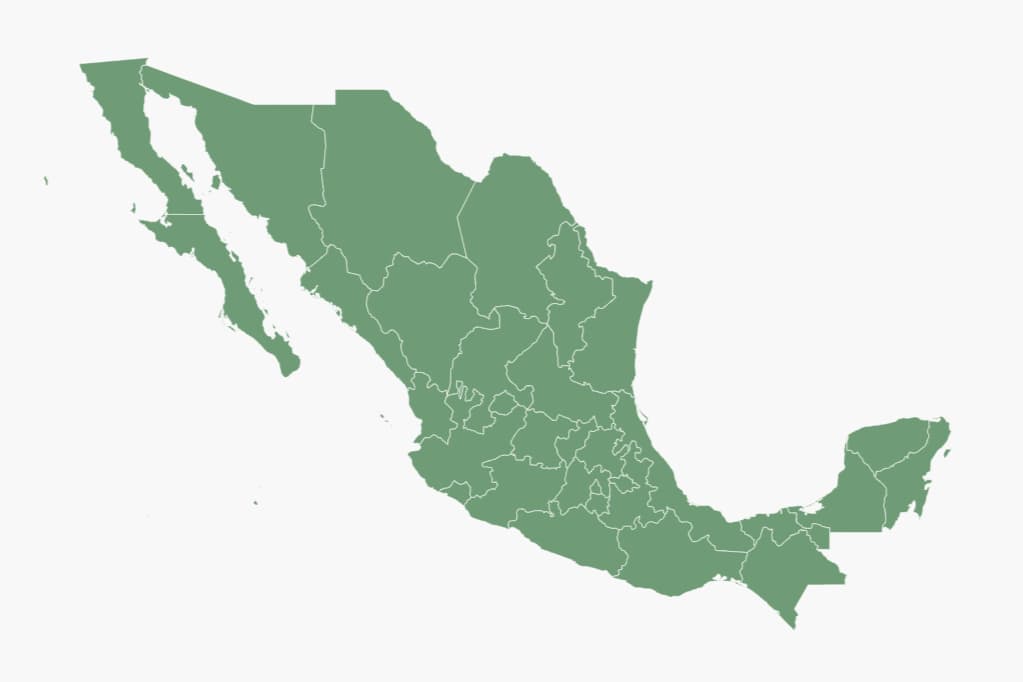 Map of the United Mexican States